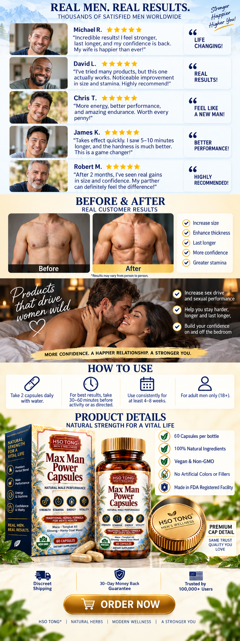 HSOTONG Male Vitality Capsules (Concentrated Formula)