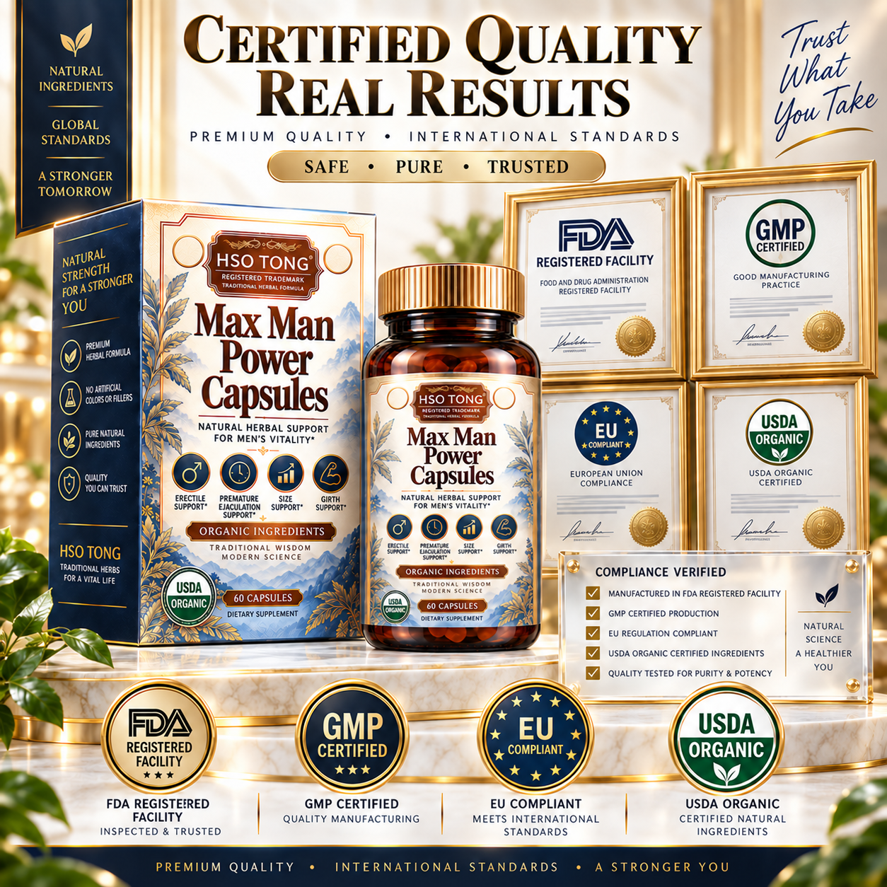 HSOTONG Max Man Power — supplied quality certification artwork artwork